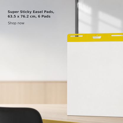 6-Pack Self-Stick Easel Pads – 63.5 × 76.2 cm